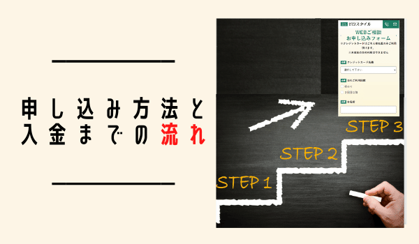 ゼロスタイルの申し込み方法と入金までの流れ